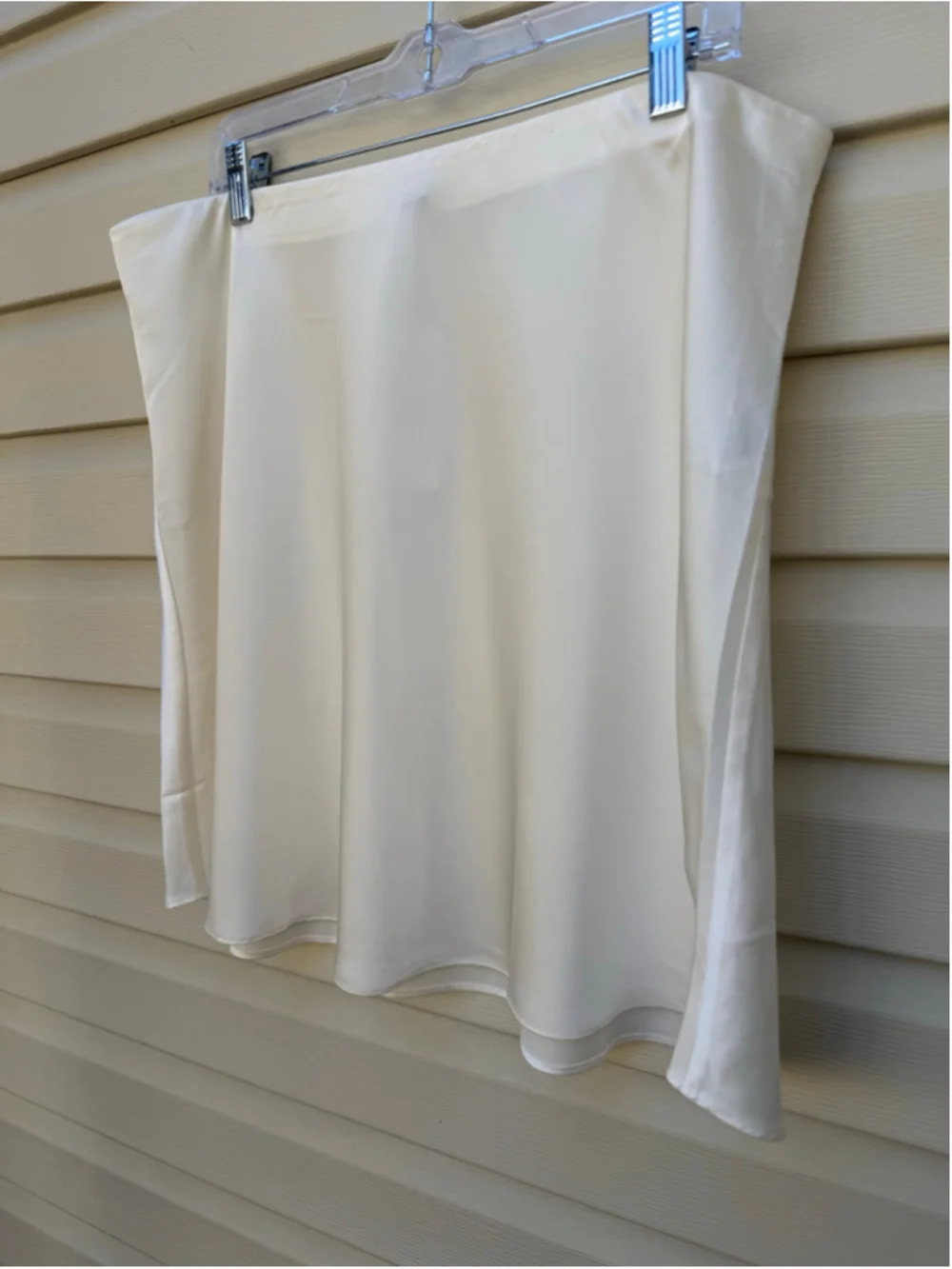 J.Crew Gwen Mini Slip Skirt Womens XL Ivory Satin A-Line NWT BK711